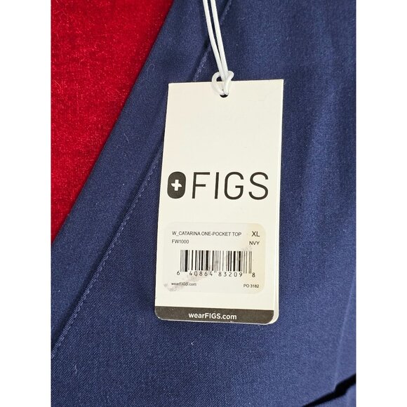 NWT Figs Women's Navy Blue Catarina One Pocket Medical Scrub Size XL 1707 - Picture 11 of 14